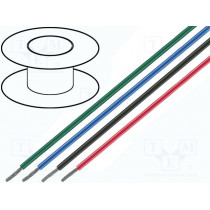 8917 002100; Wire; stranded; Cu; 1.32mm2; 16AWG; red; PVC; 600V; 30m; BELDEN