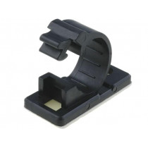 8J-S; Screw down self-adhesive holder; 12mm; polyamide; black; UL94V-2; KSS WIRING