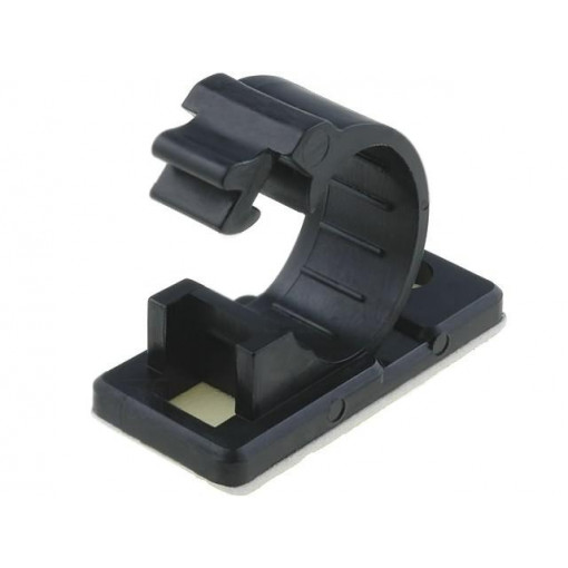 8J-S; Screw down self-adhesive holder; 12mm; polyamide; black; UL94V-2; KSS WIRING
