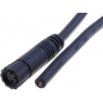 LTW8P-03AFFM-SL7A02; Connector: M8; 2m; female; PIN: 3; straight; plug; 3A; IP67; 60V; AMPHENOL