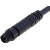 LTW8P-03AMMM-SL7A01; Connector: M8; 1m; male; PIN: 3; straight; plug; 3A; IP67; 60V; AMPHENOL