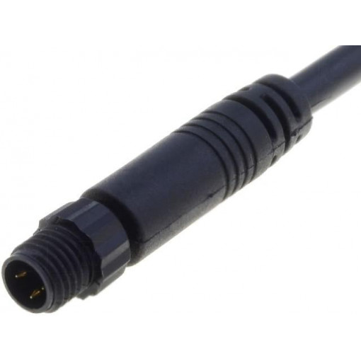 LTW8P-03AMMM-SL7A01; Connector: M8; 1m; male; PIN: 3; straight; plug; 3A; IP67; 60V; AMPHENOL