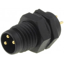 LTW8P-03PMMP-SF7001; Connector: M8; male; PIN: 3; for panel mounting; socket; 3A; IP67; AMPHENOL