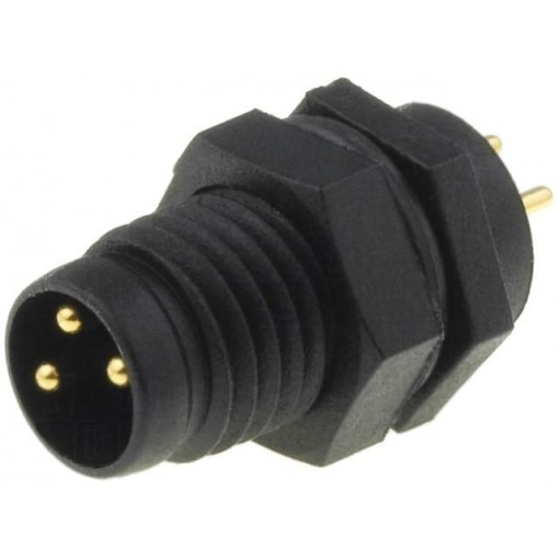 LTW8P-03PMMP-SF7001; Connector: M8; male; PIN: 3; for panel mounting; socket; 3A; IP67; AMPHENOL