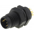 LTW8P-04PMMS-SF7001; Connector: M8; male; PIN: 4; for panel mounting; socket; 3A; IP67; AMPHENOL