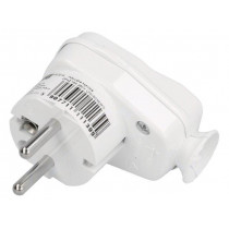 9002214; Connector: AC supply; male; plug; 2P+PE; 250VAC; 16A; white; PIN: 3; PCE