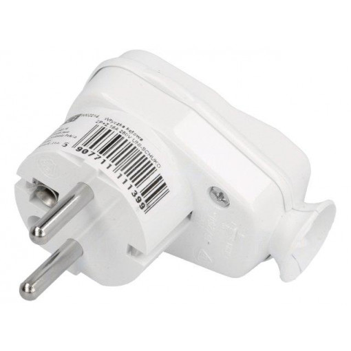 9002214; Connector: AC supply; male; plug; 2P+PE; 250VAC; 16A; white; PIN: 3; PCE