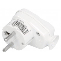 9002216; Connector: AC supply; male; plug; 2P+PE; 250VAC; 16A; white; PIN: 3; PCE