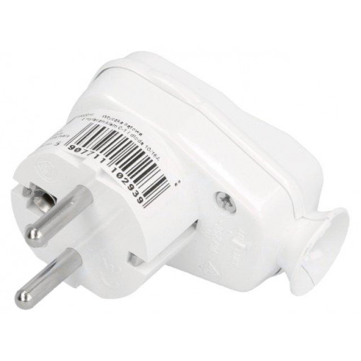 9002216; Connector: AC supply; male; plug; 2P+PE; 250VAC; 16A; white; PIN: 3; PCE