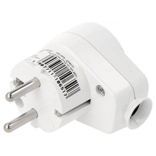 9002222; Connector: AC supply; male + female; plug/socket; 2P+PE; 250VAC; PCE