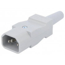 9009.0121; Connector: AC supply; plug; male; 10A; 250VAC; IEC 60320; C14 (E); SCHURTER