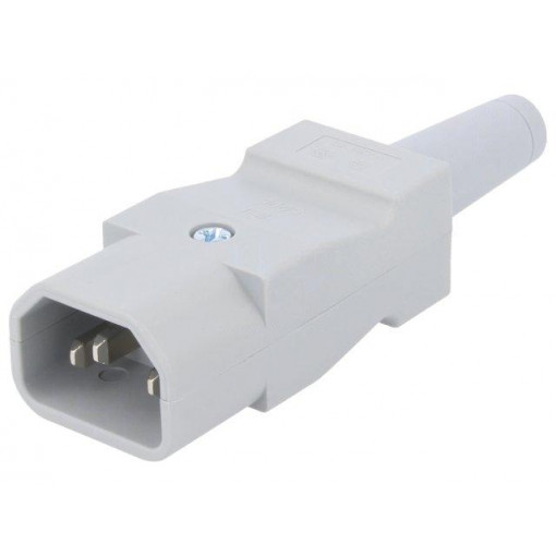 9009.0121; Connector: AC supply; plug; male; 10A; 250VAC; IEC 60320; C14 (E); SCHURTER