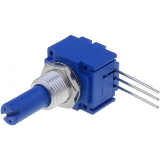 91A1A-B28-D15L; Potentiometer: shaft; single turn; 10kΩ; ±20%; 1W; logarithmic; BOURNS