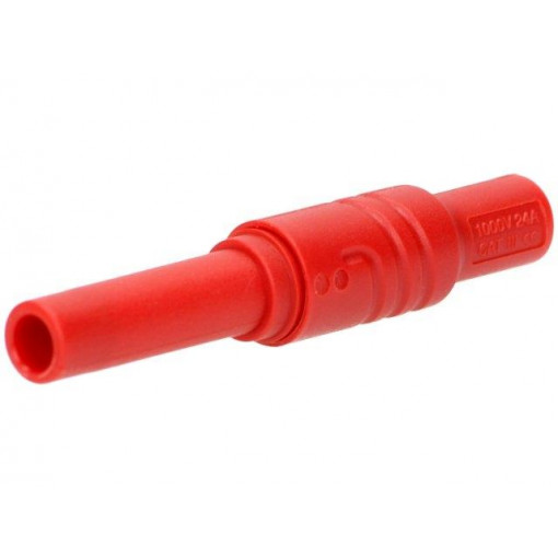 934096-101; Socket; 4mm banana; 24A; 1kVDC; red; screw; HIRSCHMANN T&M