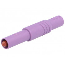 934097-109; Plug; 4mm banana; 24A; 1kV; violet; insulated; Mounting: screw; HIRSCHMANN T&M