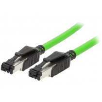09457710023; Patch cord; SF/UTP; 5; solid; Cu; PVC; green; 1.5m; 22AWG; Cores: 4; HARTING