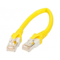 09474747001; Patch cord; SF/UTP; 5e; stranded; Cu; PUR LSZH; yellow; 0.2m; 26AWG; HARTING