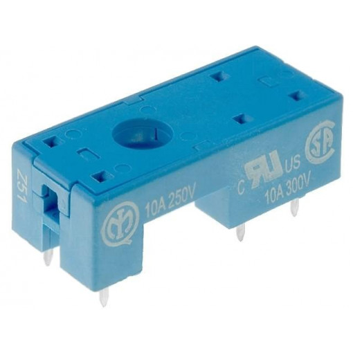 95.13.2SMA; Socket; PIN: 5; 10A; 250VAC; Mounting: PCB; Leads: for PCB; -40÷70°C; FINDER