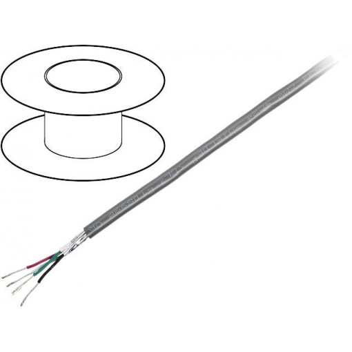 9538.00U305; Wire; RS232; stranded; Cu; Al-PET foil; PVC; chrome; 305m; BELDEN