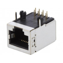 95672-001LF; Socket; RJ45; PIN: 8; Cat: 5; shielded; gold-plated; Layout: 8p8c; AMPHENOL