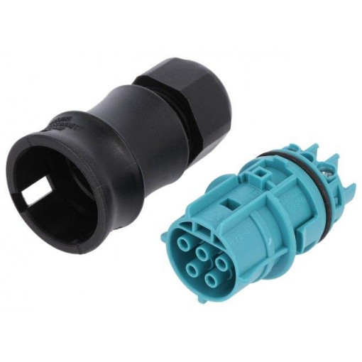 96.051.4153.6 RST20I5S B1 ZR2S A TB0; Plug; Connector: circular; female; PIN: 5; silver plated; 20A; 250V; WIELAND