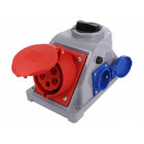 960625411W; Connector: AC supply 3-phase; socket; female; 32A; 400VAC; IP44; PCE