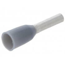 966067-4; Bootlace ferrule; insulated; copper; 0.75mm2; 6mm; tinned; crimped; TE Connectivity