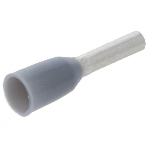 966067-4; Bootlace ferrule; insulated; copper; 0.75mm2; 6mm; tinned; crimped; TE Connectivity