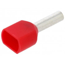 966144-4; Bootlace ferrule; insulated,double; copper; 1mm2; 8mm; tinned; TE Connectivity