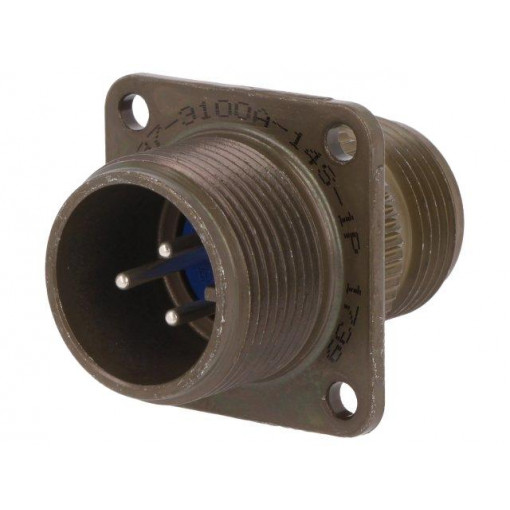 97-3100A-14S-1P; Connector: circular; Series: 97; socket,plug; male; PIN: 3; 13A; AMPHENOL 97-3100A-14S-1P; Connector: circular; Series: 97; socket,plug; male; PIN: 3; 13A; AMPHENOL
