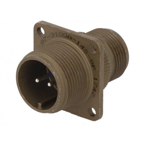 97-3100A-14S-9P; Connector: circular; Series: 97; socket,plug; male; PIN: 2; 13A; AMPHENOL 97-3100A-14S-9P; Connector: circular; Series: 97; socket,plug; male; PIN: 2; 13A; AMPHENOL