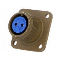 97-3102A-12S-3S; Connector: circular; Series: 97; socket; female; PIN: 2; soldering; AMPHENOL