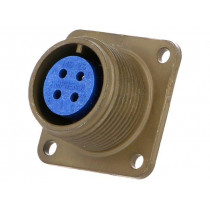 97-3102A-14S-2S; Connector: circular; Series: 97; socket; female; PIN: 4; soldering; AMPHENOL