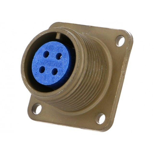 97-3102A-14S-2S; Connector: circular; Series: 97; socket; female; PIN: 4; soldering; AMPHENOL