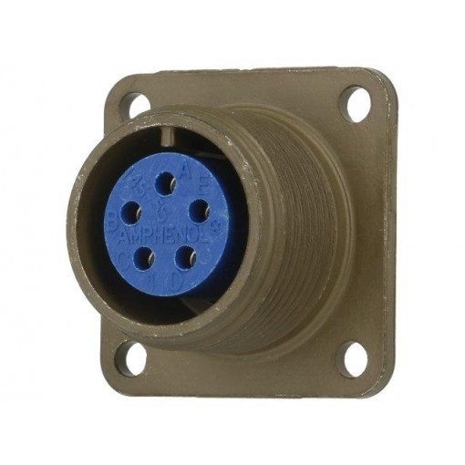 97-3102A-14S-5S; Connector: circular; Series: 97; socket; female; PIN: 5; soldering; AMPHENOL