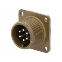 97-3102A-14S-6P; Connector: circular; Series: 97; socket; male; PIN: 6; silver plated; AMPHENOL