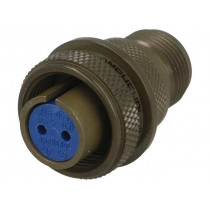 97-3106A-12S-3S; Connector: circular; Series: 97; plug; female; PIN: 2; silver plated; AMPHENOL