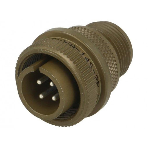 97-3106A-14S-2P; Connector: circular; Series: 97; plug; male; PIN: 4; silver plated; AMPHENOL