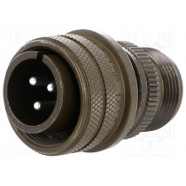 97-3106A-16-10P; Connector: circular; Series: 97; plug; male; PIN: 3; silver plated; AMPHENOL