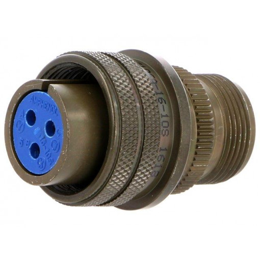 97-3106A-16-10S; Connector: circular; Series: 97; plug; female; PIN: 3; silver plated; AMPHENOL