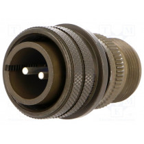 97-3106A-16-11P; Connector: circular; Series: 97; plug; male; PIN: 2; silver plated; AMPHENOL