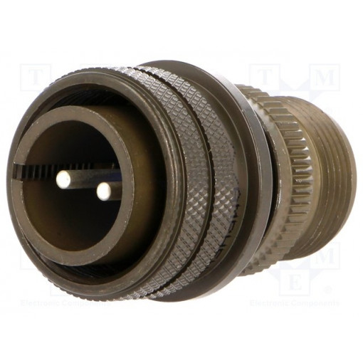 97-3106A-16-11P; Connector: circular; Series: 97; plug; male; PIN: 2; silver plated; AMPHENOL