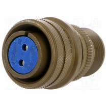 97-3106A-16-11S; Connector: circular; Series: 97; plug; female; PIN: 2; silver plated; AMPHENOL