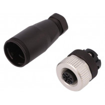 99 0430 14 04; Plug; M12; PIN: 4; female; A code-DeviceNet / CANopen; for cable; BINDER