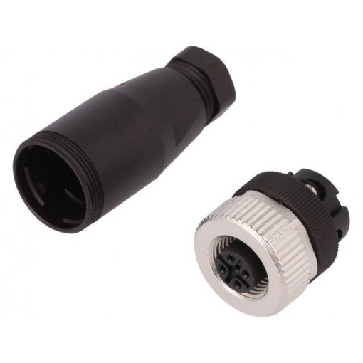 99 0430 14 04; Plug; M12; PIN: 4; female; A code-DeviceNet / CANopen; for cable; BINDER