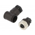 99 0690 58 04; Plug; M12; PIN: 4; female; S code-Power; for cable; screw terminal; BINDER