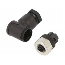 99 0690 58 04; Plug; M12; PIN: 4; female; S code-Power; for cable; screw terminal; BINDER