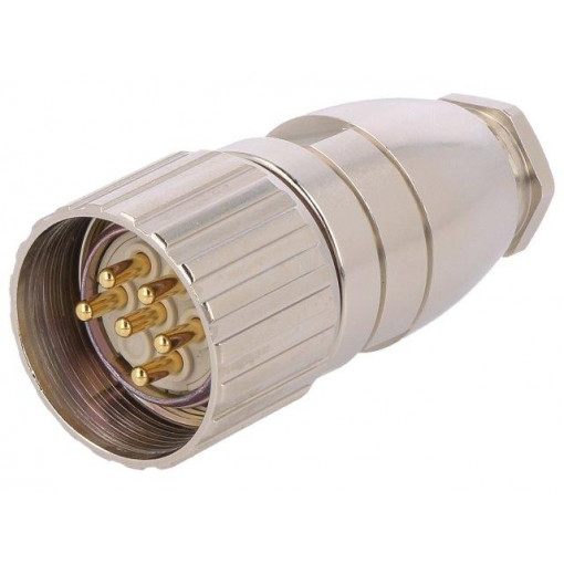 99 4635 00 06; Connector: M23; plug; PIN: 6; male; soldering; for cable; straight; BINDER 99 4635 00 06; Connector: M23; plug; PIN: 6; male; soldering; for cable; straight; BINDER