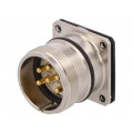 99 4637 00 06; Connector: M23; socket; PIN: 6; male; soldering; straight; 20A; IP67; BINDER