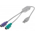 CU807; Adapter USB-PS2; PS/2 socket x2,USB A plug; VCOM CU807; Adapter USB-PS2; PS/2 socket x2,USB A plug; VCOM